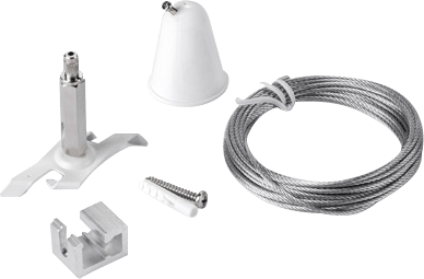 Kosnic 3 circuit track 3m wire suspension set White