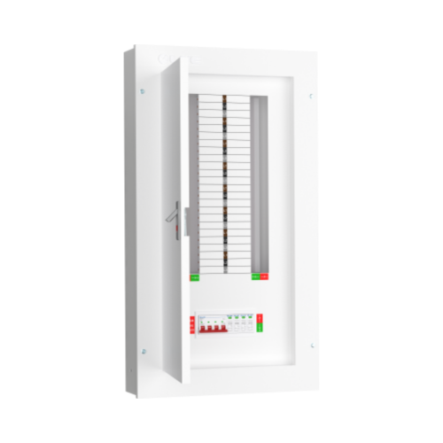 Live 16 Way Three Phase Board c/w 125A Main Switch Incomer+4P20KA-40KA Surge Device