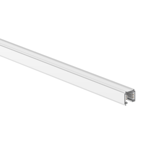 Kosnic 3 circuit track 1.5m inc. endcap, live end & I joint, white