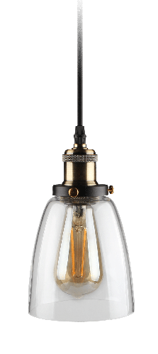 Kosnic Tulip, Pendent fitting, clear, E27