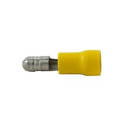 Unicrimp QYAB5M Yellow 5.0mm Male Bullet Connector (Pack Of 100)