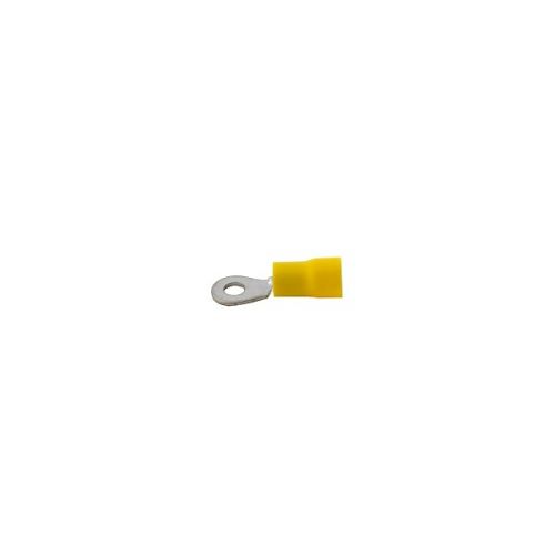 Unicrimp QYR4 4.0mm Yellow Pre Insulated Ring Crimp Terminals