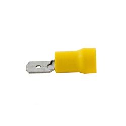 Unicrimp YQPO63M 6.3mm Yellow Pre Insulated Fast On Male Tab