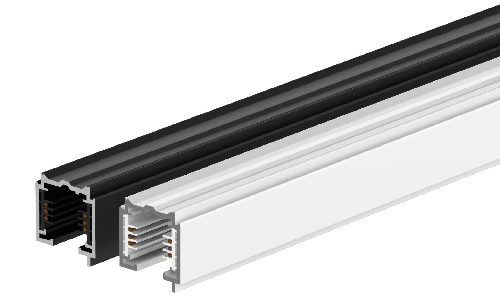 Kosnic Universal Track 4m Surface-mount 4-wire 3 circuit track, White