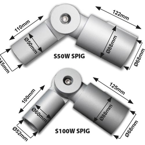 100W LED Street Light Spiggot Attachments by Meteor Electrical 