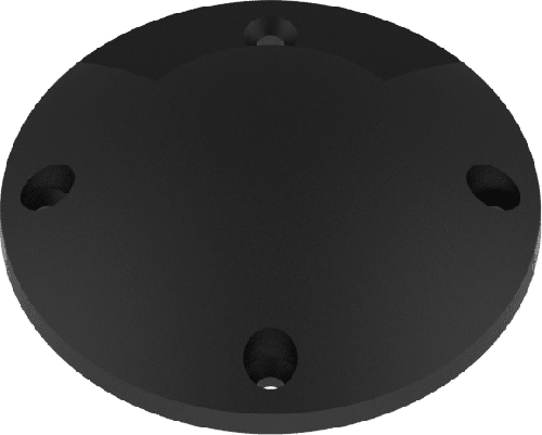 Kosnic Atri single light outlet round black bezel