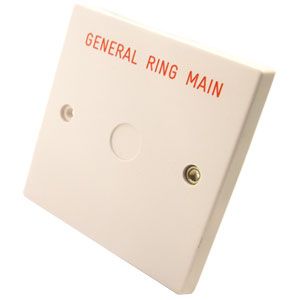 20 Amp Flex Outlet Connection Plate Marked General Ring Main