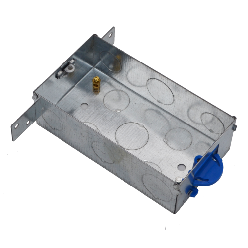 Zahler 2 Gang 40mm Side Fixing Metal Box