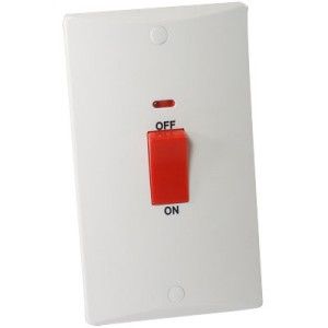 Pearl 45 Amp Tall DP Cooker Switch, Neon
