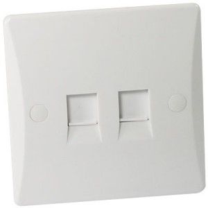 Pearl 2 Gang RJ45 Socket