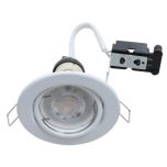 GU10 Downlight Steel Tilt - White by Meteor Electrical 