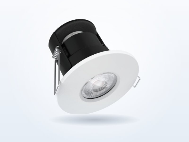 LED fire-rated downlight – shop lighting at Meteor Electrical